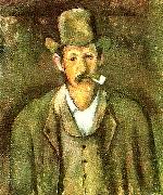 Paul Cezanne mannen med pipan oil painting reproduction